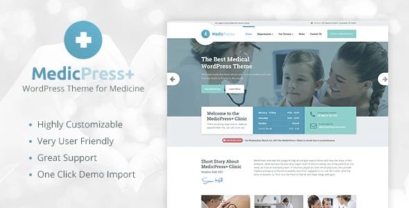 MedicPress — Medical WordPress Theme for Clinics and Private Doctors